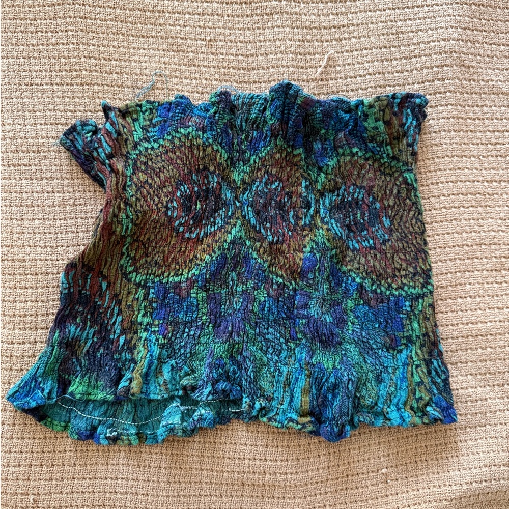 Multicolor Smocked Top